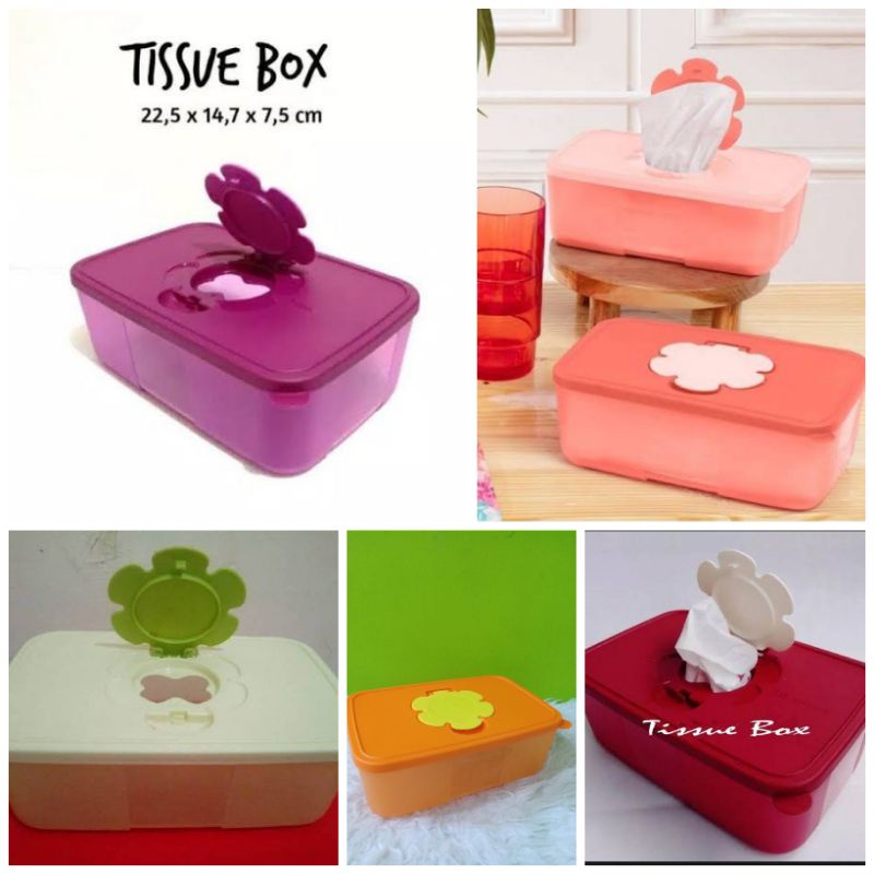 Tupperware tissue box kotak tisu tempat tissu