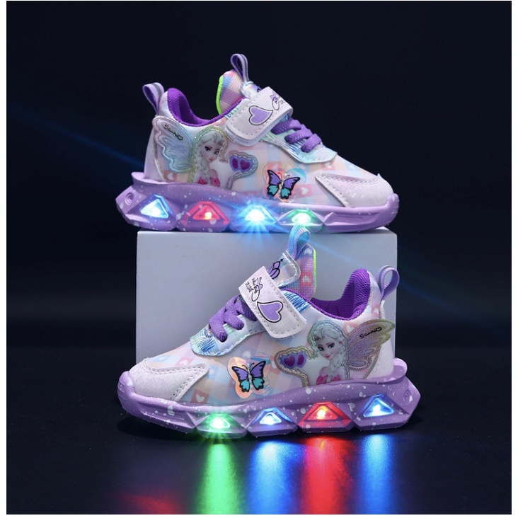 babyfit sepatu lampu LED CRYSTAL ESLA sepatu anak perempuan import gs-0515r