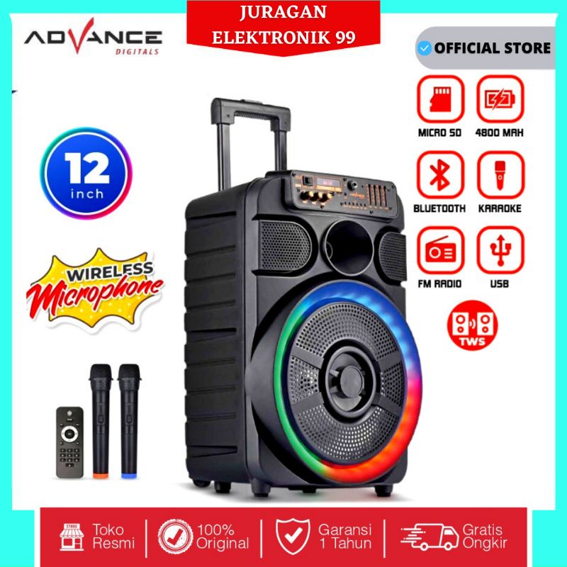 speaker Advance K1206 K 1206 free 2 microphone wirelless