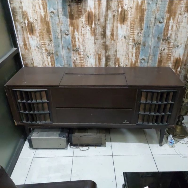 Radio Turntable Cabinet Kabinet Grundig Normal ada FM-nya Ori