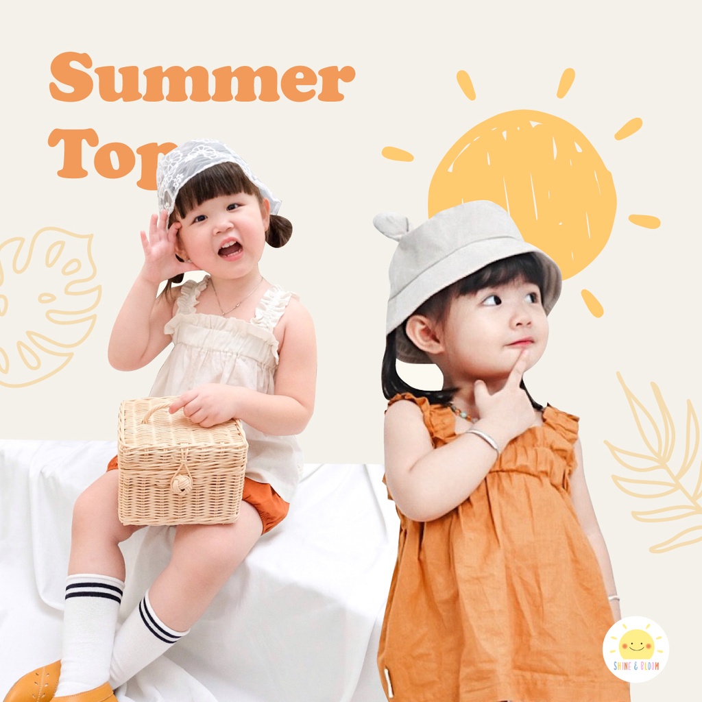 Summer Top 1-4 Tahun Atasan Ruffle Anak Perempuan SNB Blouse Fashion CBKS