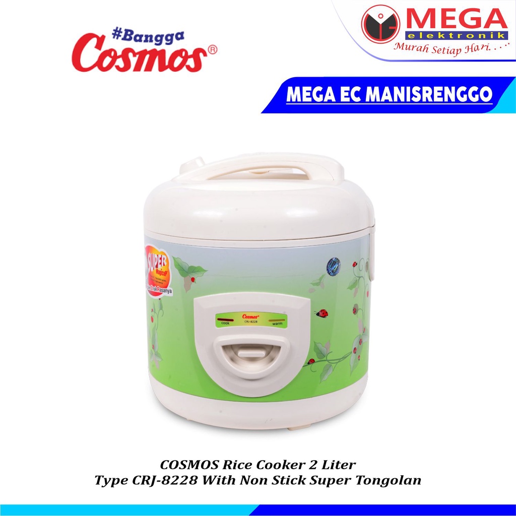 COSMOS RICE COOKER CRJ-8228 2 LITER RICE COOKER COSMOS CRJ-8228 KAPASITAS 2 LITER ANTI LENGKET