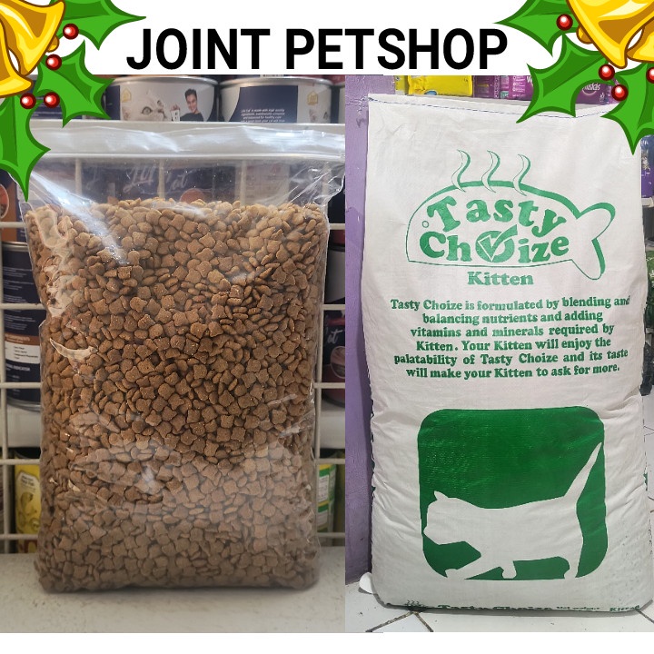 GRAB/GO-JEK ( 10 PCS ) Makanan Kucing Tasty Choize Kitten Kemasan 1KG