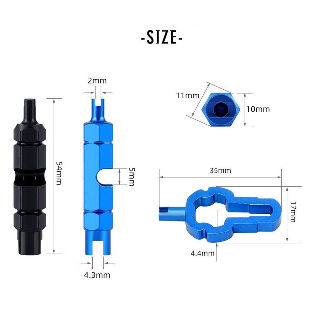 R-FLOWER 2pcs Alat Katup Sepeda Multifungsi Aksesoris Anti-slip Air-Valve Spanner