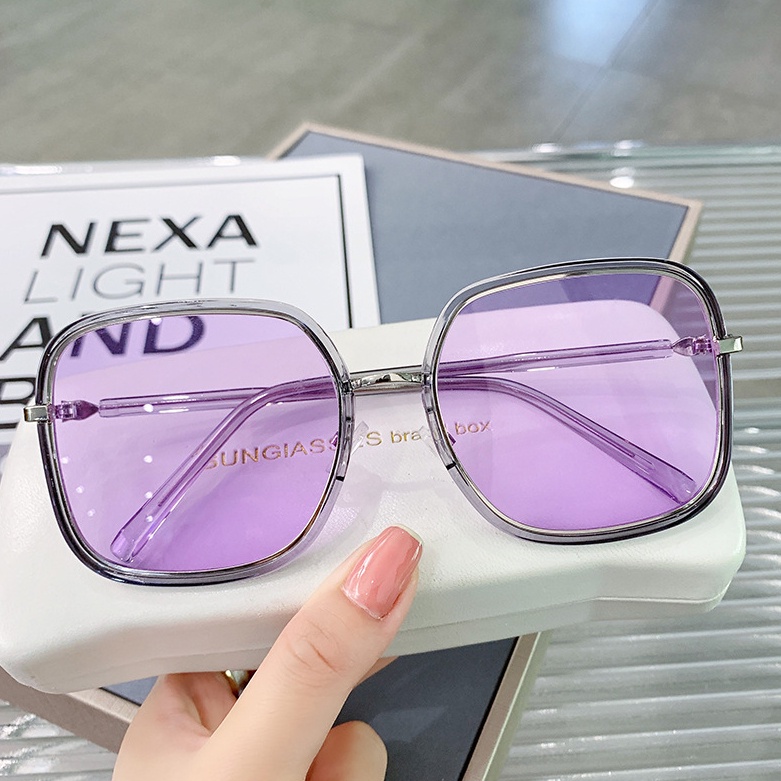 Kacamata Hitam Fashion Square Shades Untuk Wanita/Pria Eyewear