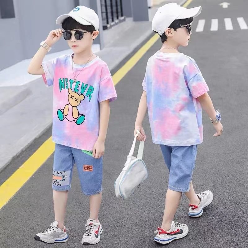 setelan jeans anak junior 5-10 Tahun / setcel anak laki laki import / pakaian anak laki laki / setel