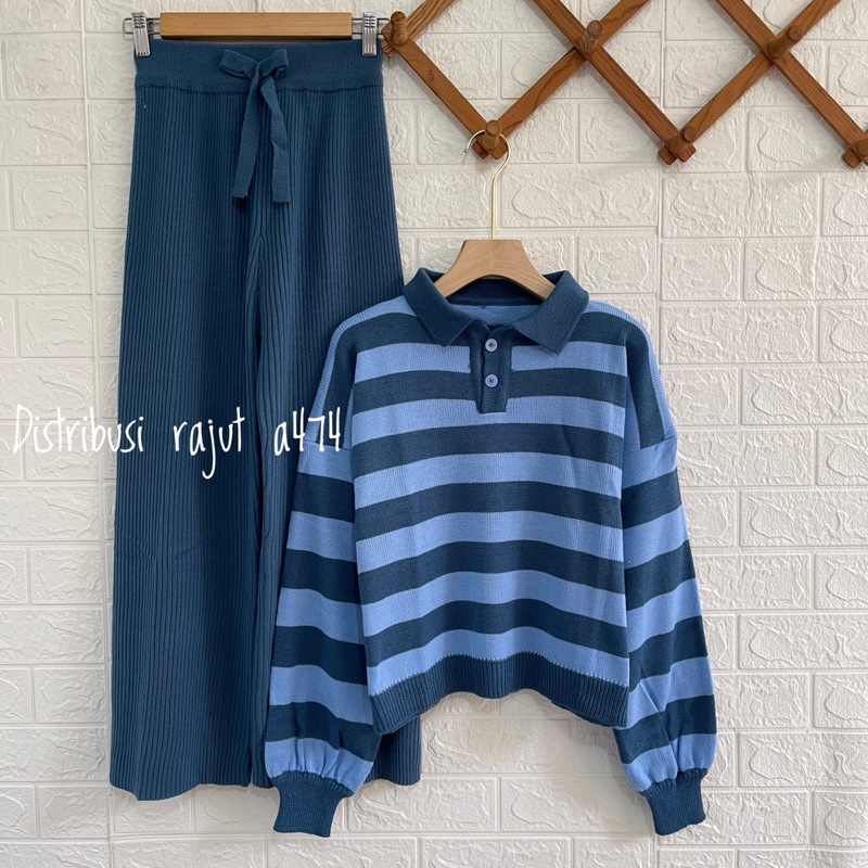 ONESET SWEATER STARLA ATASAN LENGAN PANJANG SETELAN CELANA KULOT