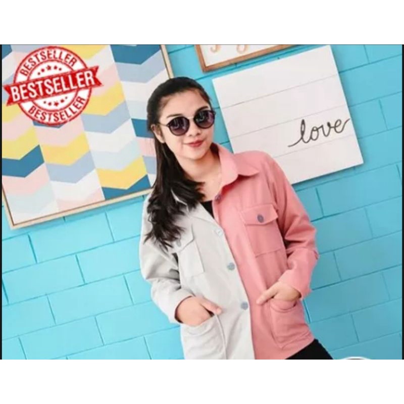 Jaket Binggo comby wanita trendy