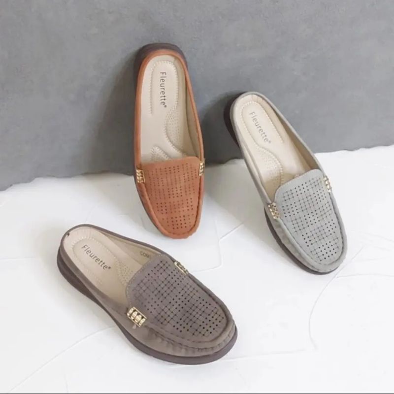 Sepatu Wanita Bustong Fleurette Comi Dark Grey size 40
