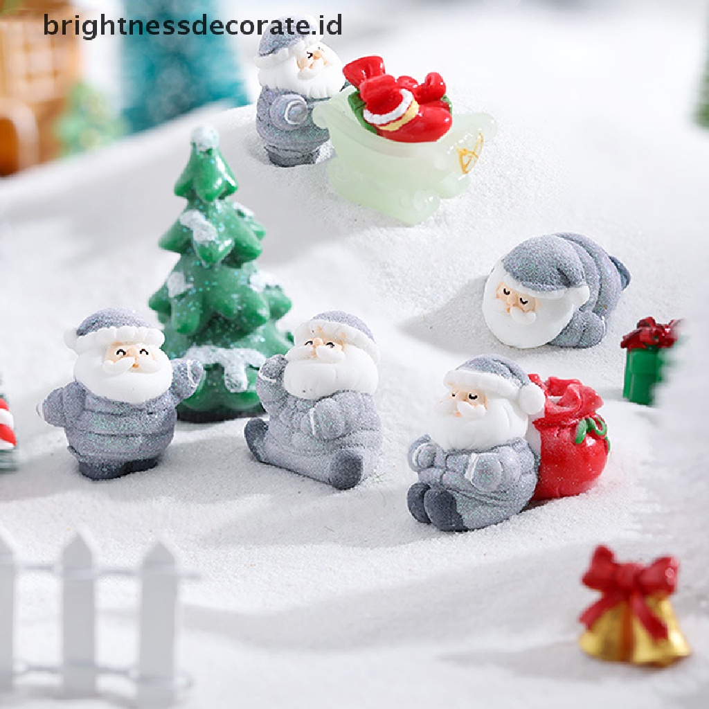 [Birth] Patung Natal Resin Mini Dekorasi Lanskap Mikro Untuk Ornamen Desktop Rumah Mobil [ID]