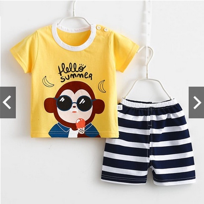 SETELAN  BAJU ANAK UNISEX GAMBAR LUCU / SET ANAK KARAKTER BARU 1-5 THN