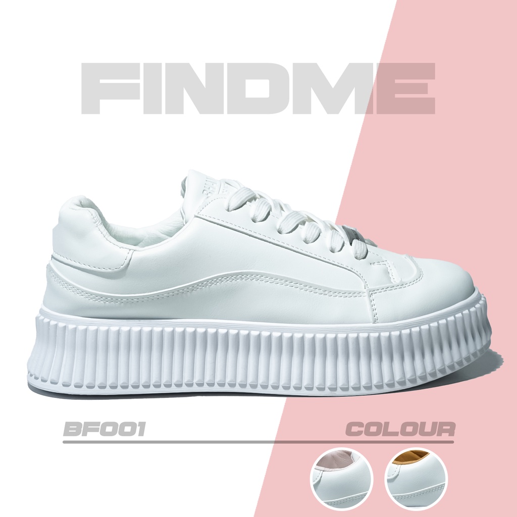 SEPATU SNEAKERS WANITA BERTALI SOLE TINGGI ELEGANT CLASSIC WHITE BAHAN PU IMPORT BF001