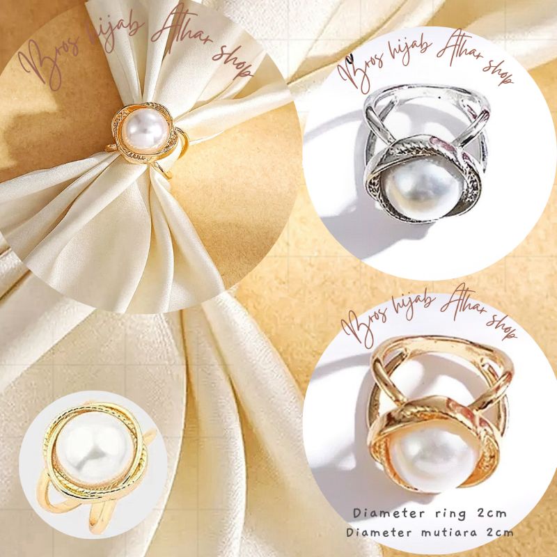 Ring hijab jepit korea/cincin jilbab/bros ring/ring jilbab/bros jepit kerudung