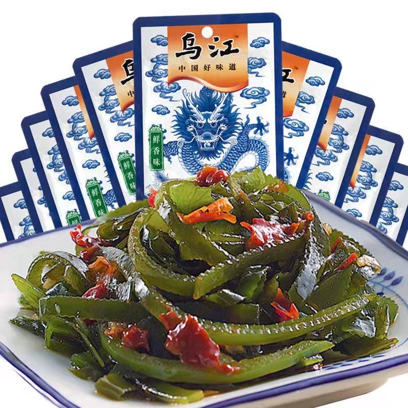 acar sayur instant Wu Jiang Acar Sayur Asin Siap Saji khas China 80 gram乌将榨菜 HALAL wu jiang zha cai