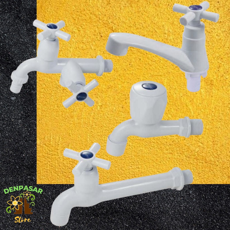 Kran Air Tembok /Kran AIR Plastik PVC /Kran Cabang /Kran kamar mandi