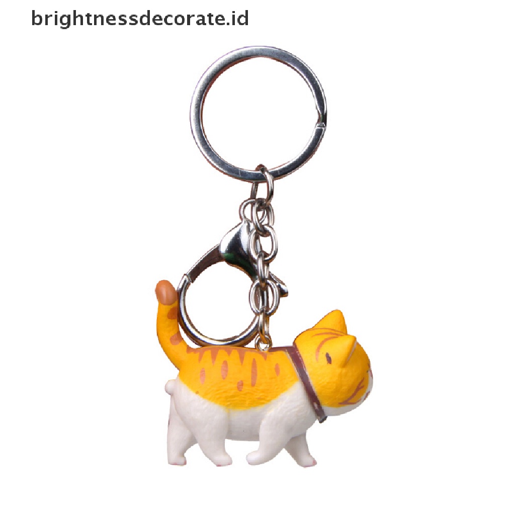 [Birth] New Lovely Cat Kitten Keychain Gantungan Kunci Handbag Liontin Ornamen Hadiah Mainan Anak [ID]