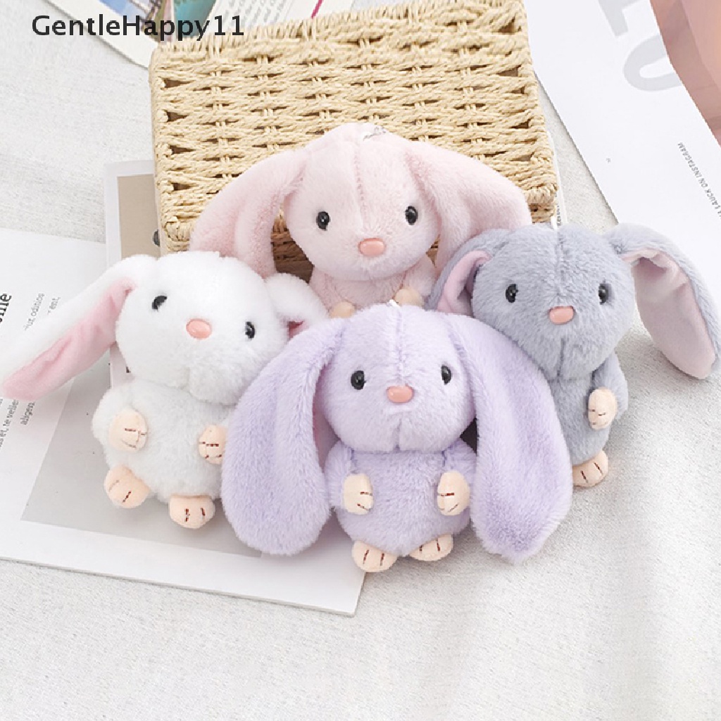 Gentlehappy Liontin Boneka Kelinci Bertelinga Panjang Lucu little white rabbit plush gift Boneka Tas Gantungan Kunci Liontin Hadiah Anak Tidur Boneka id