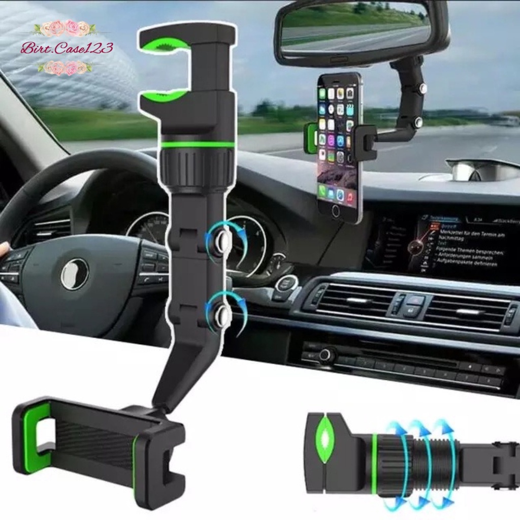 CAR PHONE HOLDER ORIGINAL PENYANGGA HP DI MOBIL REARVIEW MIRROR KACA TENGAH MOBIL JEPITAN STAND HANDPHONE GAGANG SPION TENGAH BC6969