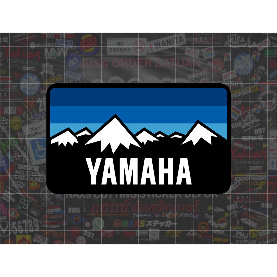 Cutting Sticker Yamaha Mountain Ukuran 10 Cm Untuk Motor Mobil