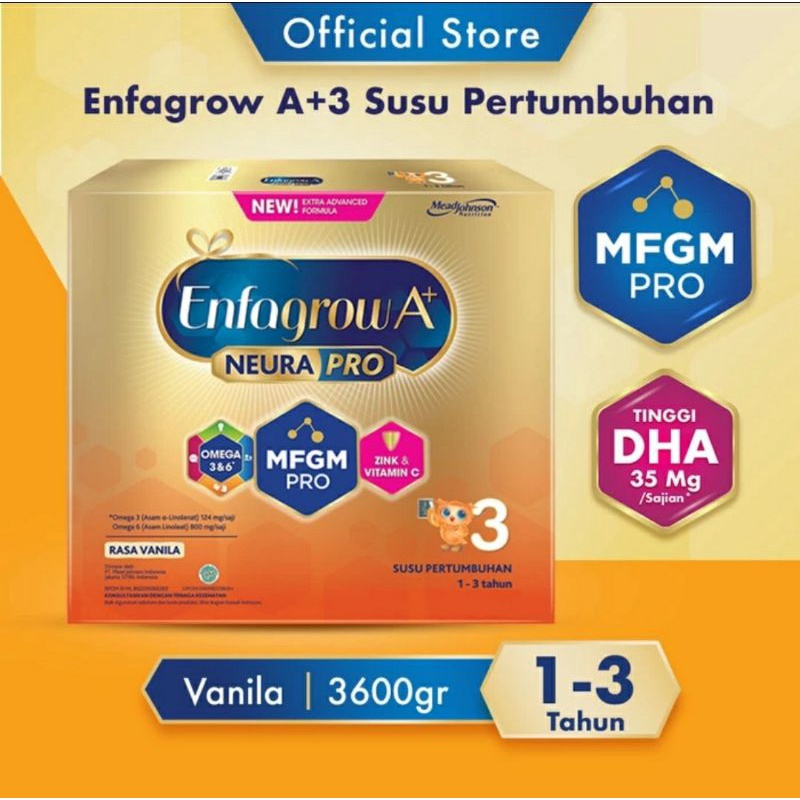 Susu Enfagrow 3 3600 gram Vanila Enfagrow A+ 3 3600g