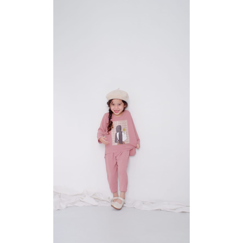 KALILA - GOLDISH Setelan Baju Anak perempuan umur 2 tahun - 8 tahun | Set Anak Cewek Bahan Katun