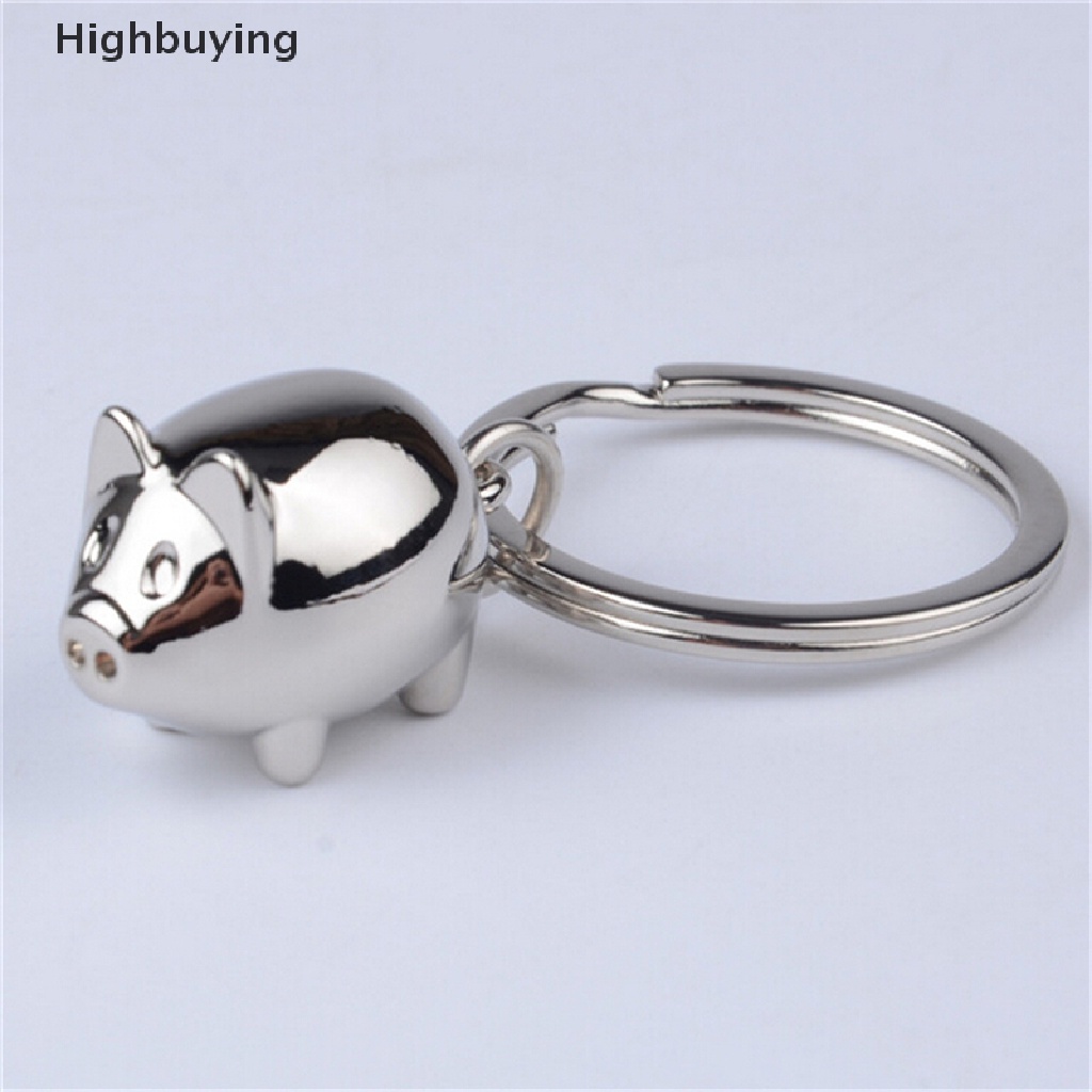 Hbid 1Pcs Indah Mini Babi Gantungan Kunci Keyfob Lucu Hadiah Cincin Pesona Dekorasi Glory