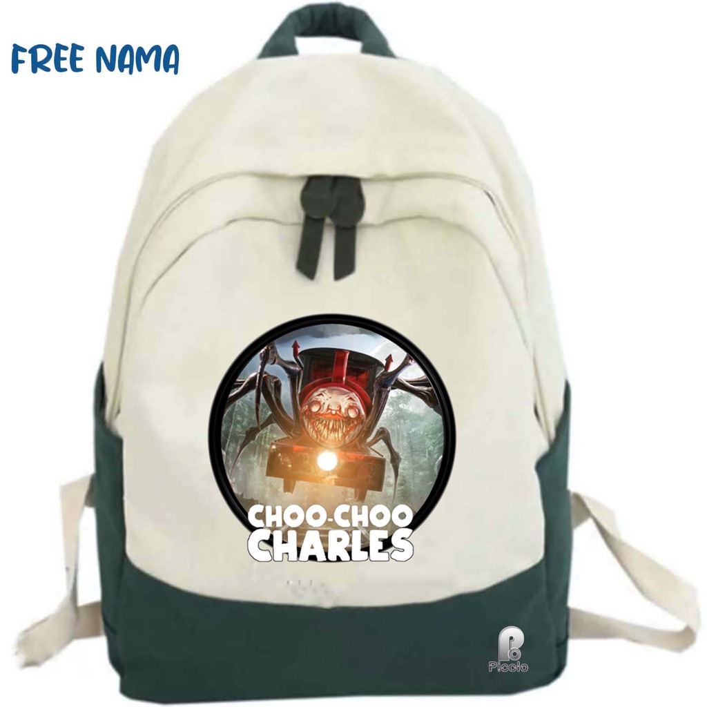 (FREE NAMA) TAS BACKPACK ANAK SEKOLAH MOTIF CHOO CHOO CHARLES UNISEX