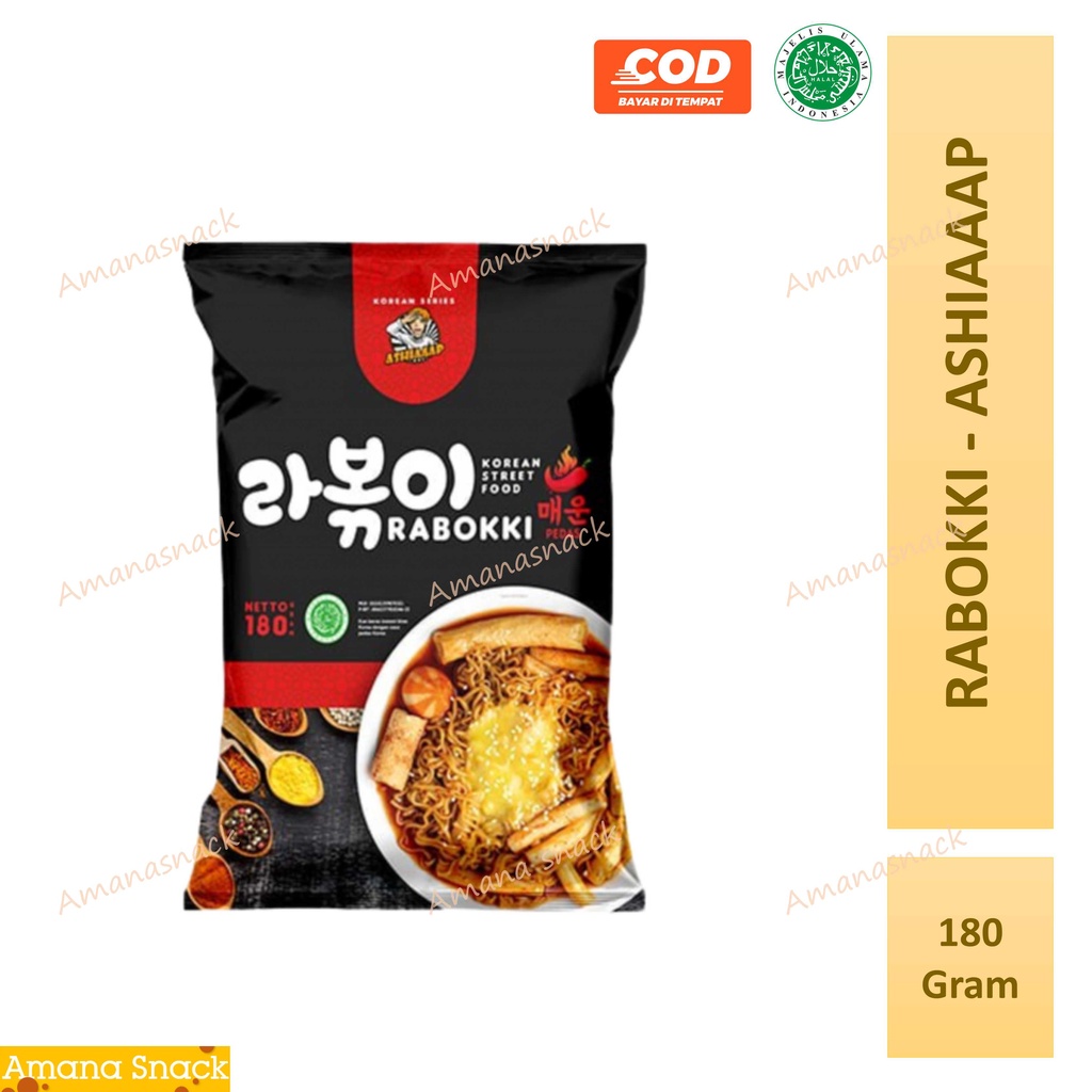 ASHIAAAP Ramyeon Makanan tteokbokki camilan khas korea jajanan tradisional asli instan halal mozarella asin pedas gurih enak ringan lainnya toppoki teokpokki tobboki