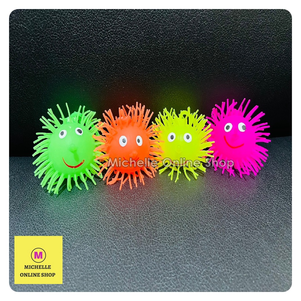 Mainan Anak Yoyo Ubur ubur karet Nyala Lampu Led Light Ball Bola Karet