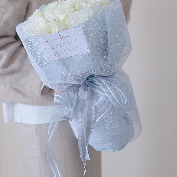 

ERV123 FLOWER WRAPPING SNOW TILE LEMBARAN KAIN TILE SALJU ECER PER LEMBAR PEMBUNGKUS BUKET BUNGA |