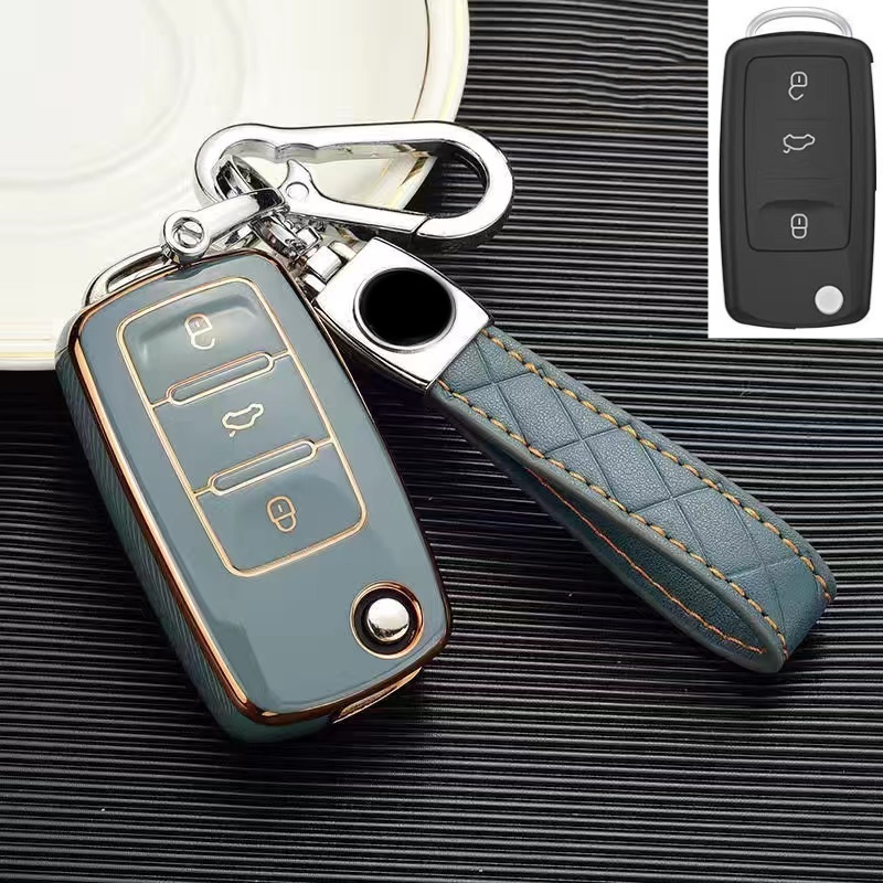 Untuk Volkswagen key case Golf7 MK7 Tiguan MK2 Ateca Leon Fr2 Ibiza Skoda Octavia