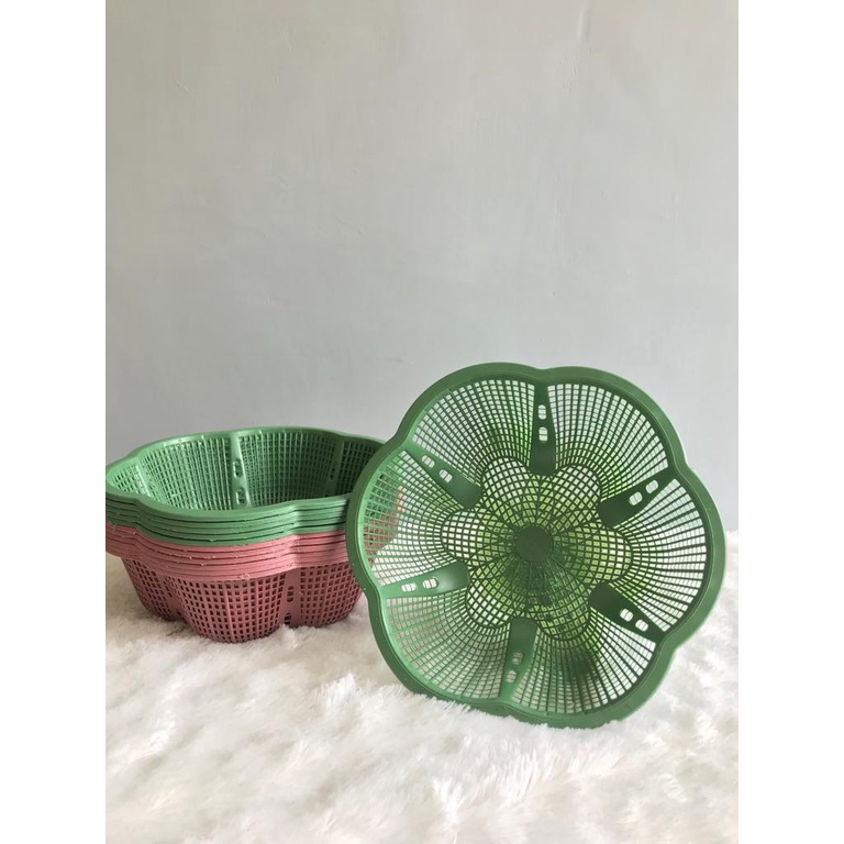 Baskom Rege Nasi Hajatan Mawar Kecil / Besek Serbaguna Murah / Waskom / Wakul Plastik / 12 pcs