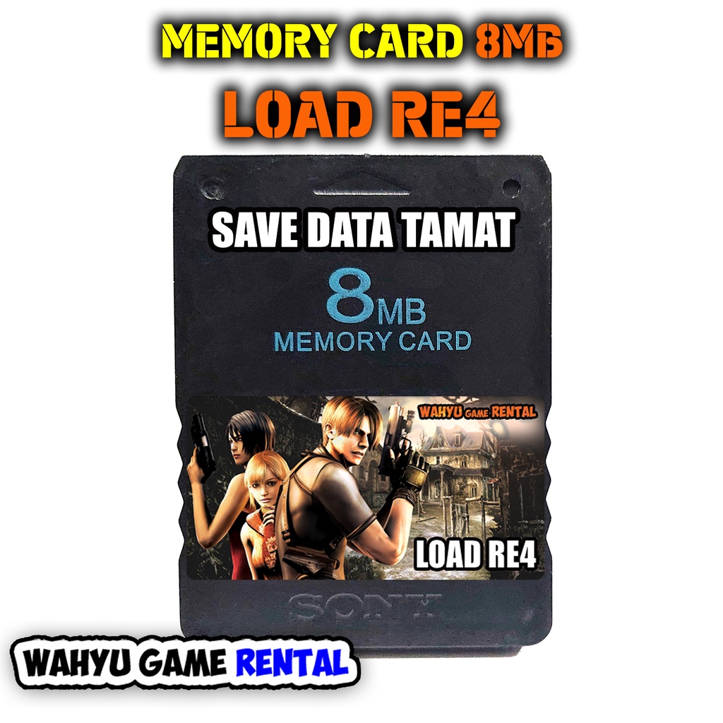 Memory Card PS2 Untuk LOAD GAME Resident Evil 4 PS2