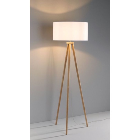 lampu lantai kayu standing lamp tripod ruang tamu