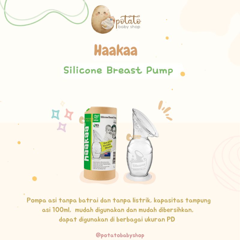 Haakaa Silicone Breast Pump With Suction Base 100ml