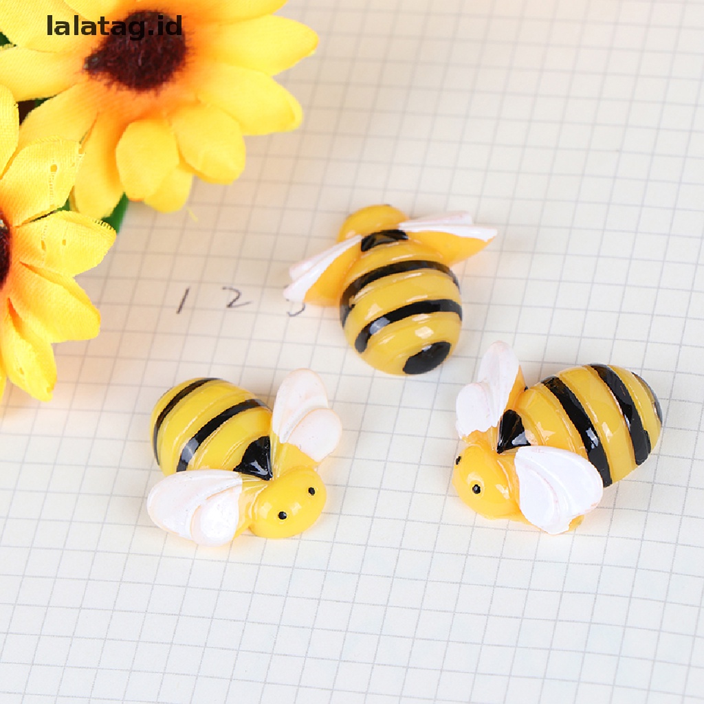 [lalatag] 10pcs Flat Back Resin Cabochon Bee DIY Flatback Scrapbooking Hiasan Craft [ID]