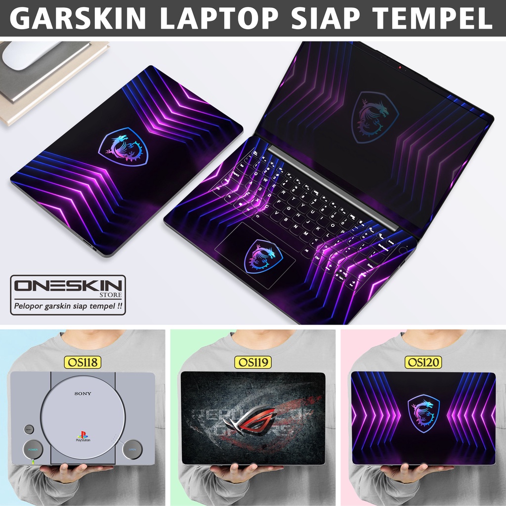 Garskin Sticker Laptop Protector Macbook Full Body Bottom Bezel Palmrest Skin Play Station PS Pattern