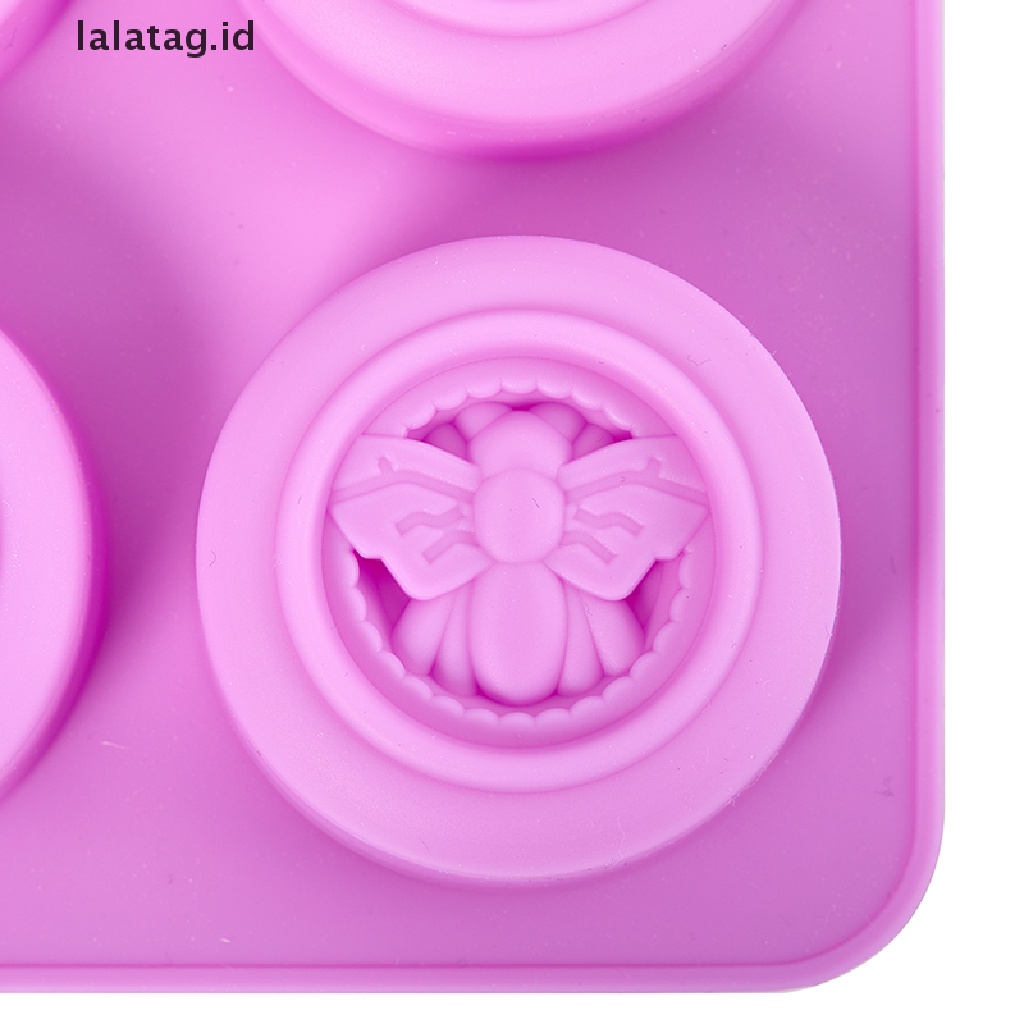 [lalatag] Silikon 6rongga Cetakan Sabun Bentuk Lebah Fondant Cetakan Kue Aksesoris Baking [ID]