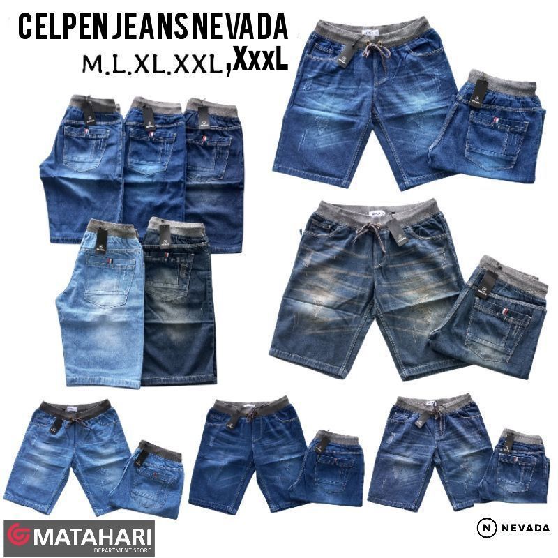 NEVADA CELANA PENDEK NEVADA PRIA WOVEN JEANS COWOK