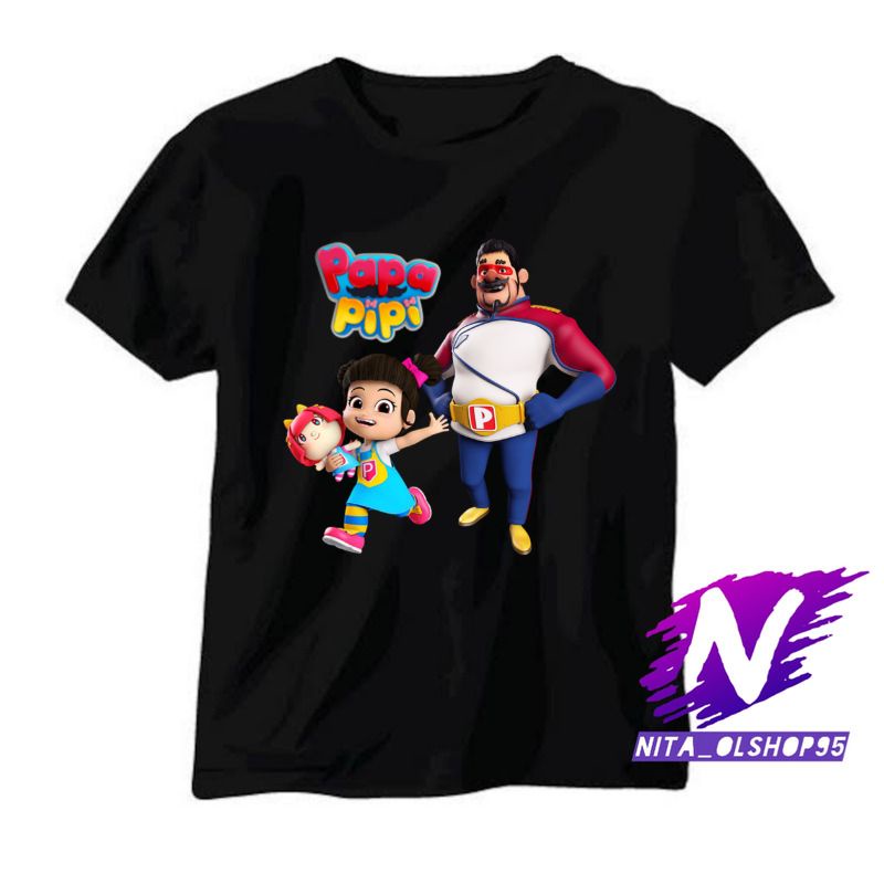 kaos papa pipi baju anak papa pipi