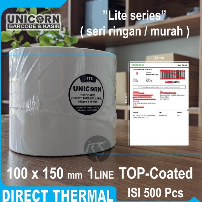 

Label Thermal Resi Stiker 100x150 mm / 100 x 150 mm /100x150mm Unicorn HOT SALE