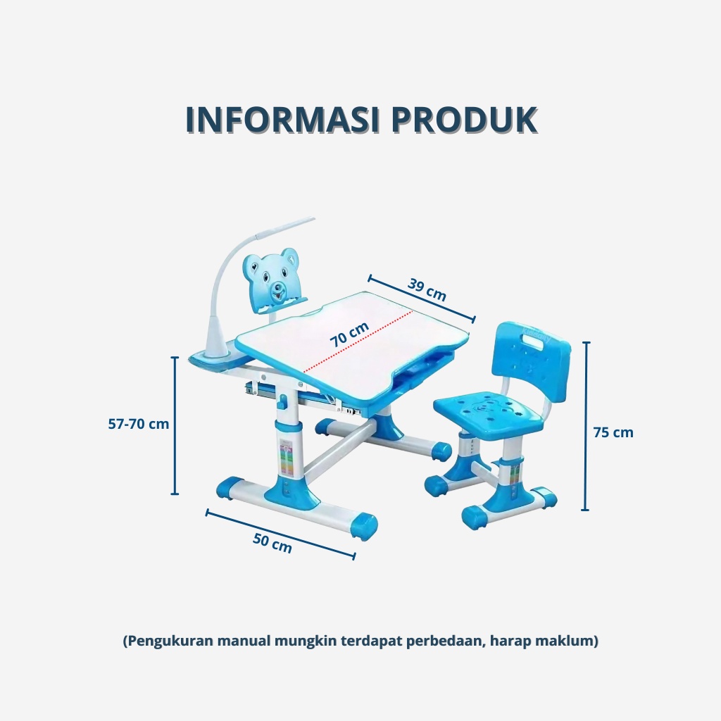 KIDDAILY SET MEJA BELAJAR ANAK 1 KURSI SET LENGKAP MULTIFUNGSI KARAKTER TABLE BOARD TULIS MENGGAMBAR KD