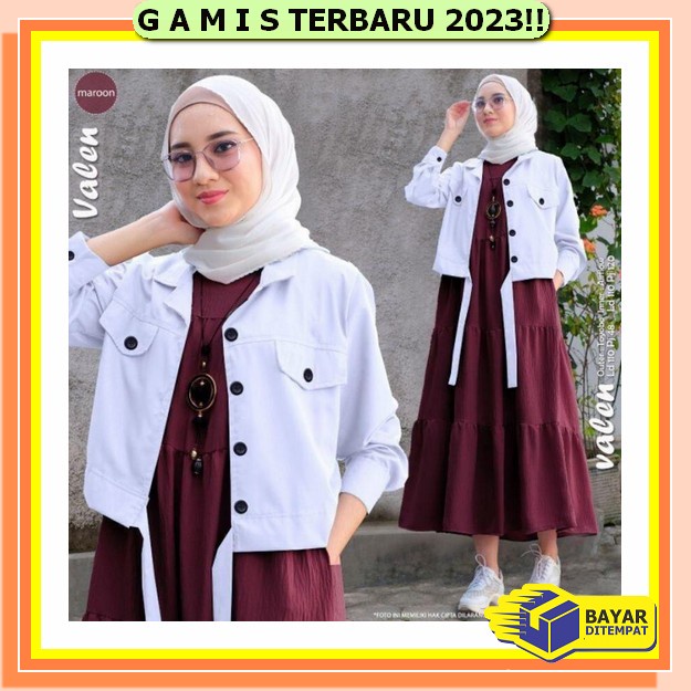 Gamis Maxi Cempaka Aulia / Baju Kondangan Lebaran / Gamis Brokat Tile Mewah Remaja Terbaru 2023 / Se