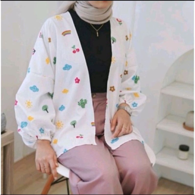 KIYOWO OUTER / OUTER KOREAN WANITA OVERSIZE