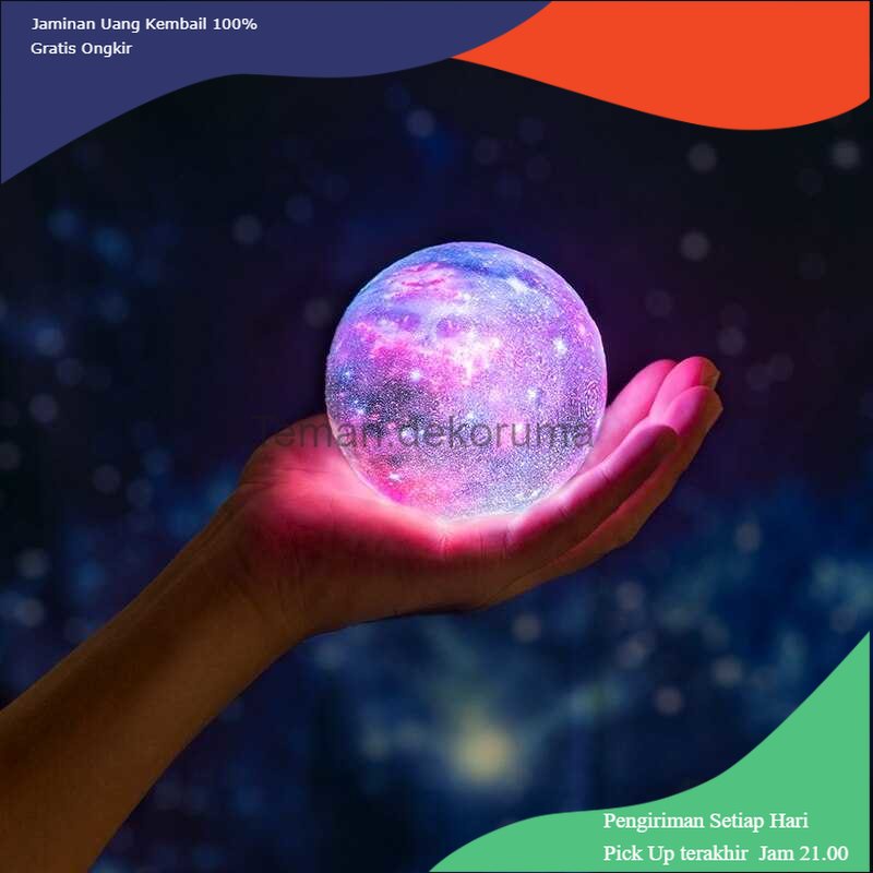TD - LMP LEDGLE Lampu Tidur Proyektor 3D Galaxy Night Light Lamp 16 Color 1W - LE14