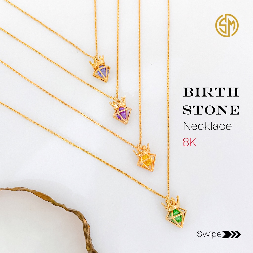 BIRTH STONE NECKLACE 8K - SUMBER MAS