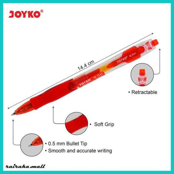 

TY388 Alat-Tulis-Kor- Gel Pen Pulpen Pe Gp-265 Red Q Gel 0.5 Mm -Atk.