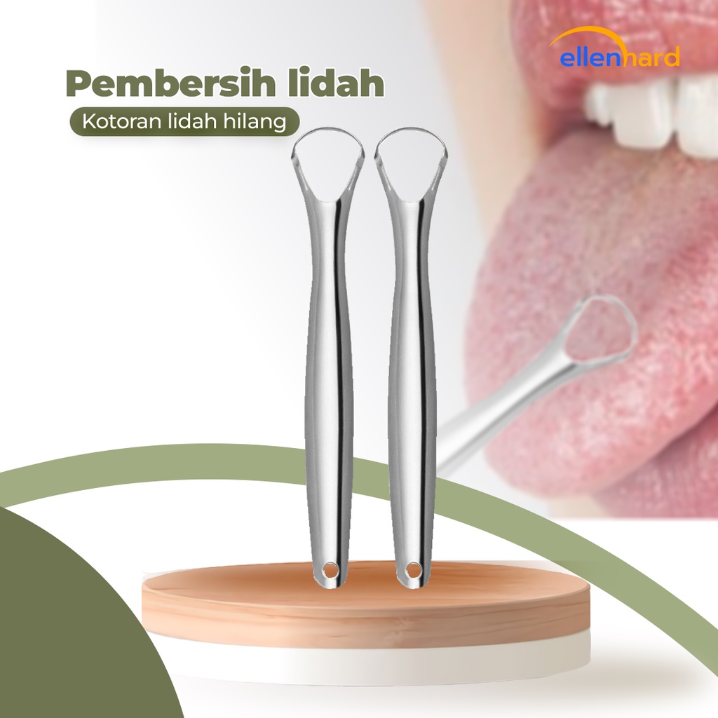 Sikat Pembersih Lidah Dewasa Bahan Stainless Steel Tongue Scraper