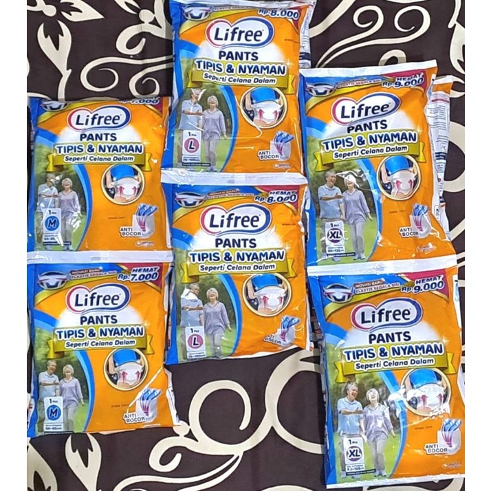 10 pcs LIFREE popok celana dewasa  M L XL XXL paket HEMAT