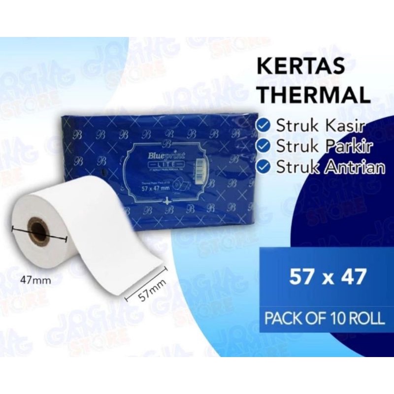 

Kertas Thermal Struk Kasir PPOB Blueprint Lite 57x47mm / Roll